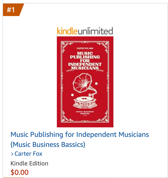 Music Publishing for Independent Musicians (Signed Paperback Book)