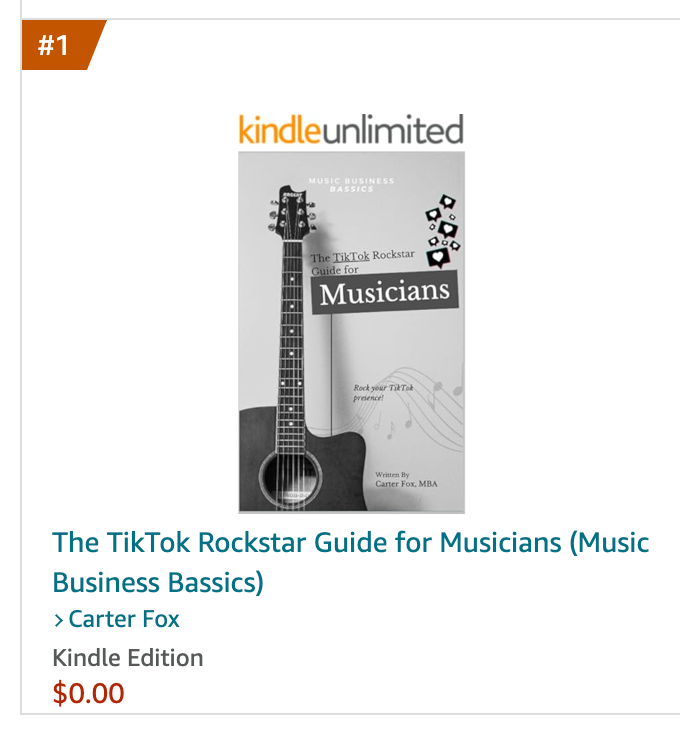 The TikTok Rockstar Guide for Musicians (Signed Paperback Book)