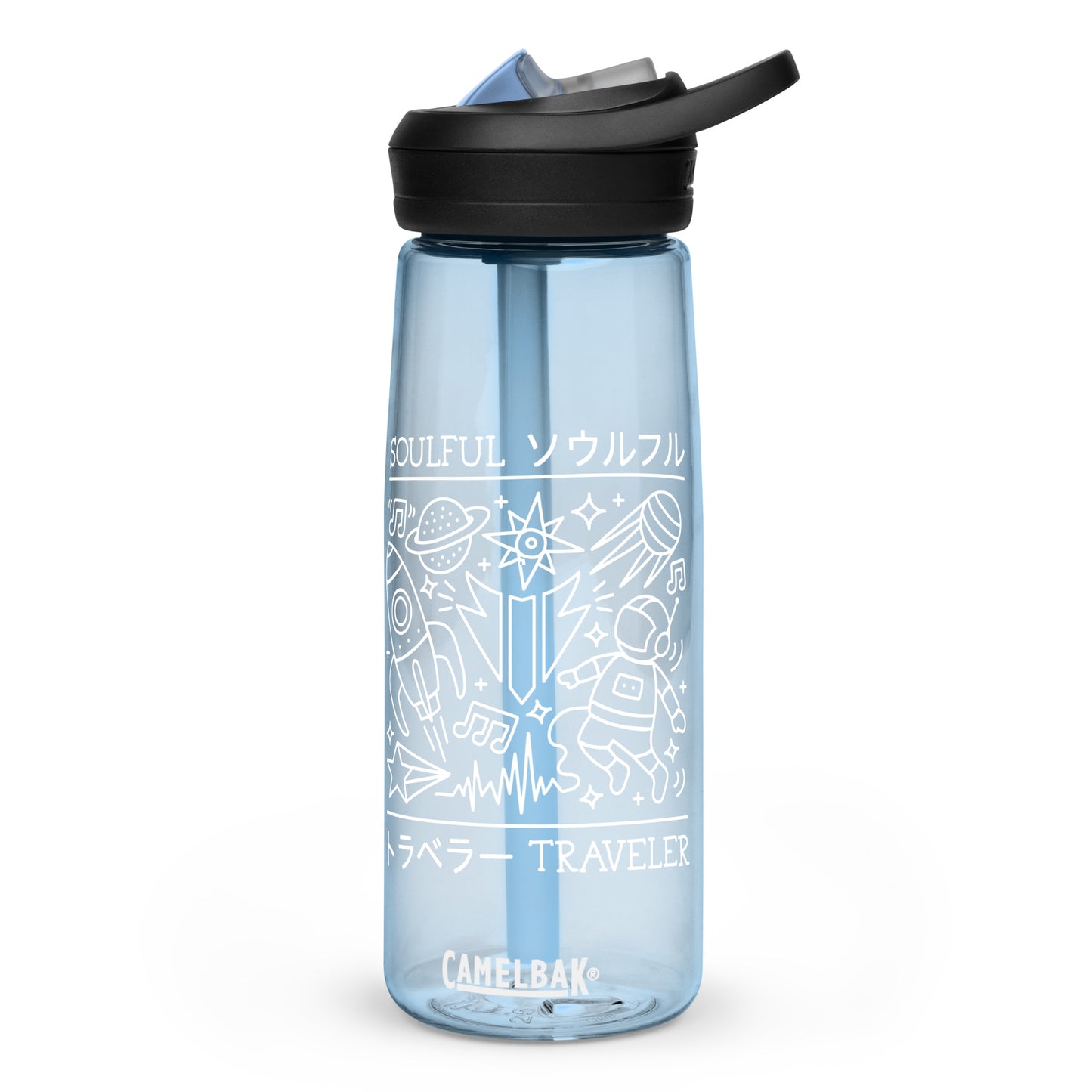 Soulful Traveler Collage Sports Water Bottle