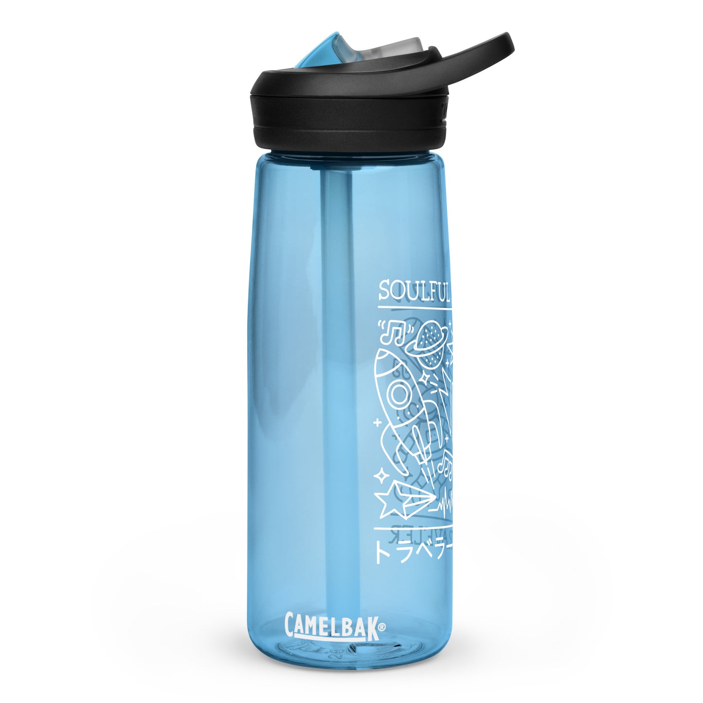 Soulful Traveler Collage Sports Water Bottle