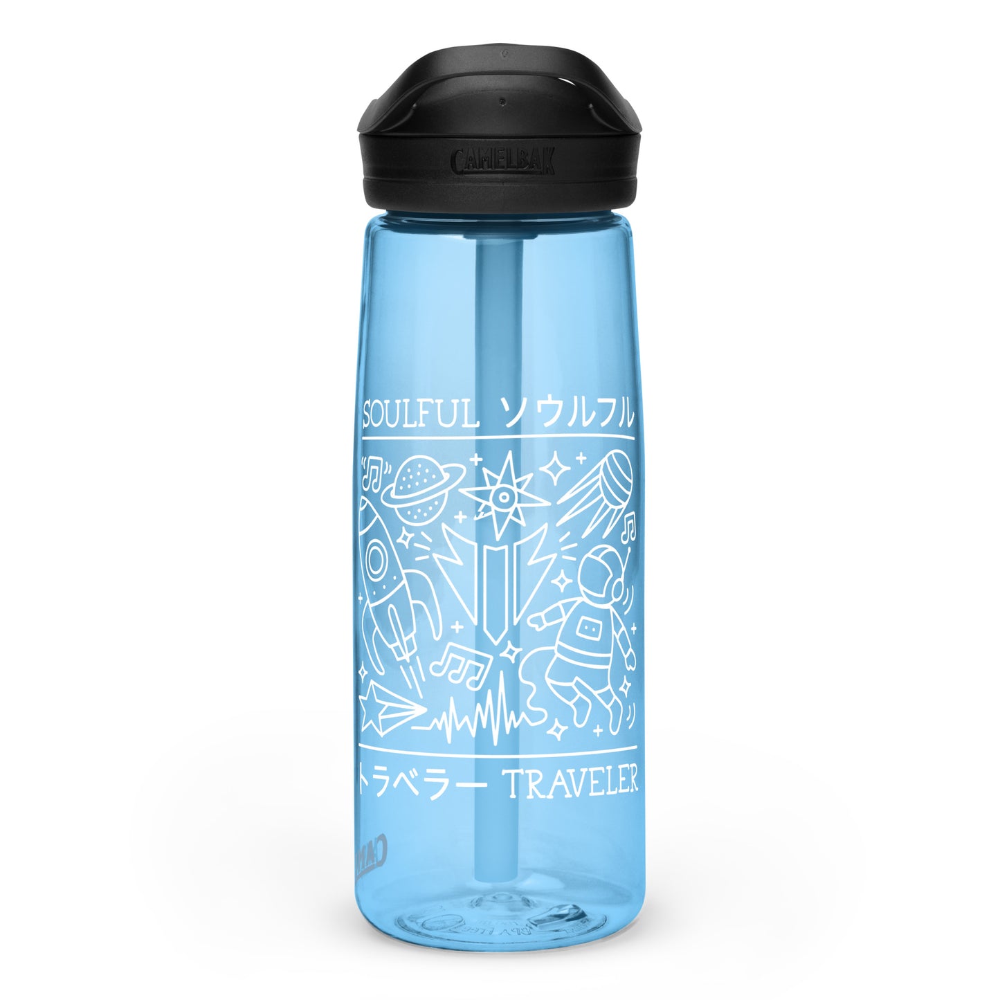 Soulful Traveler Collage Sports Water Bottle