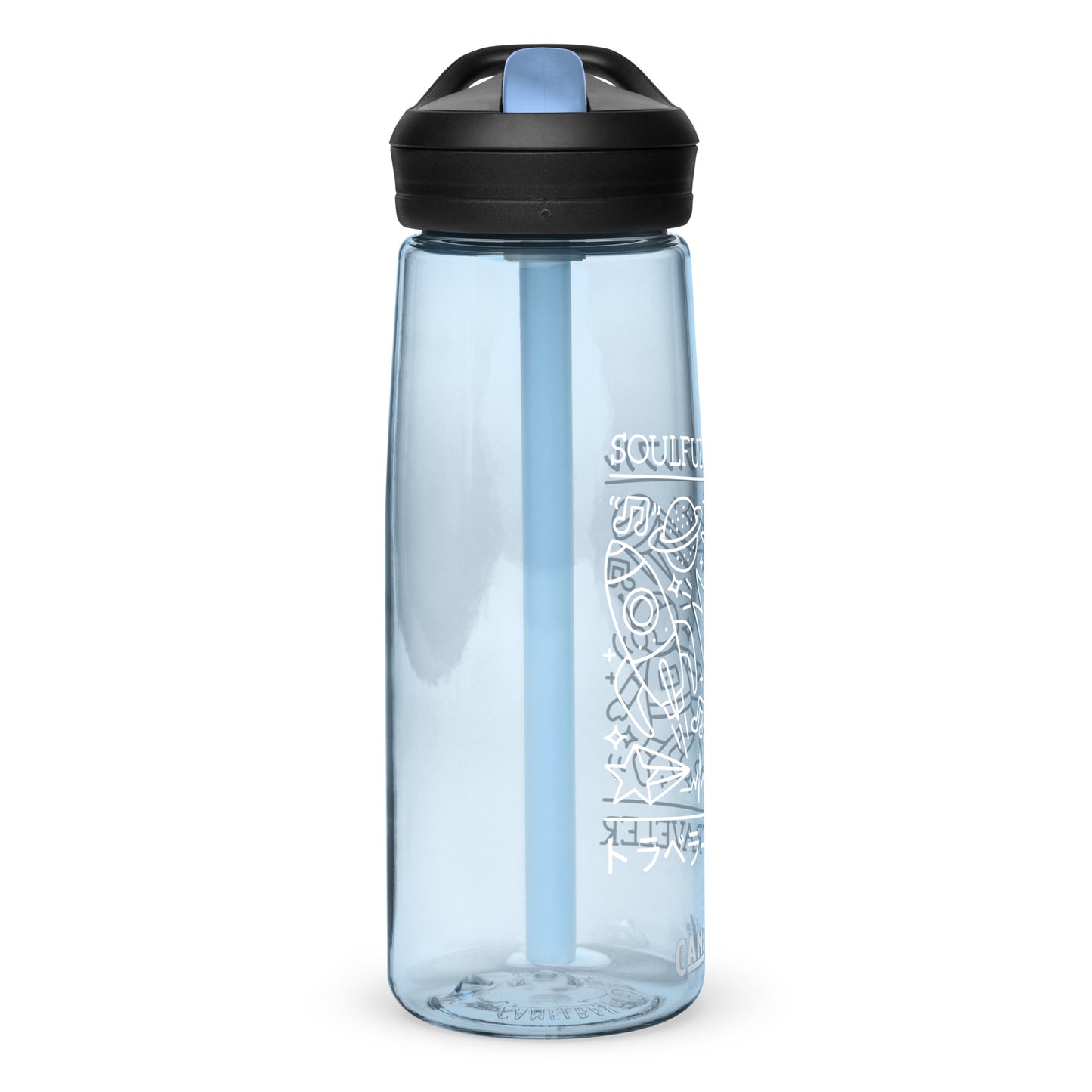 Soulful Traveler Collage Sports Water Bottle