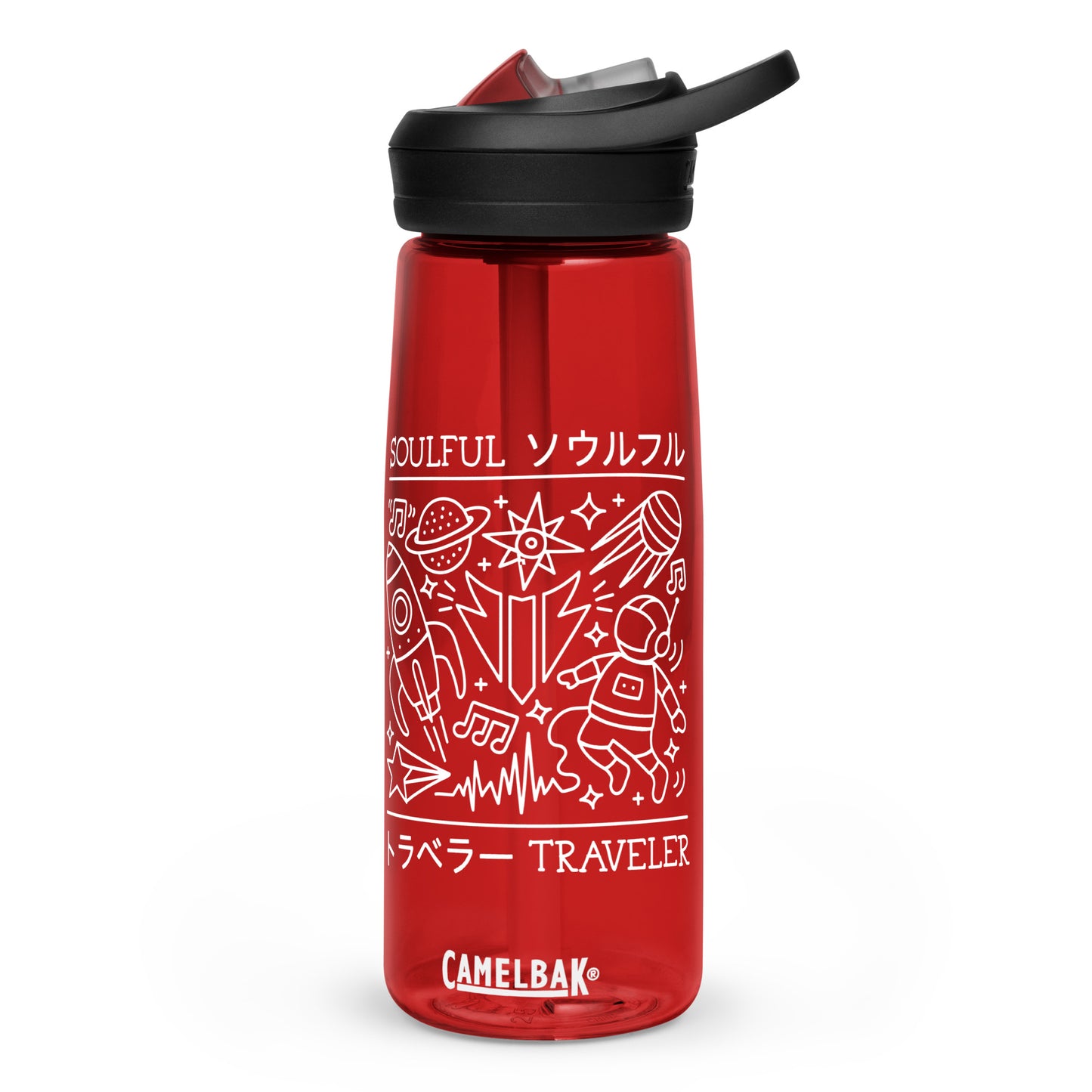 Soulful Traveler Collage Sports Water Bottle