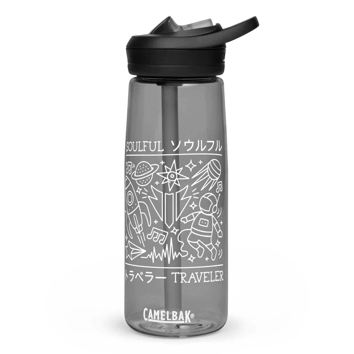 Soulful Traveler Collage Sports Water Bottle