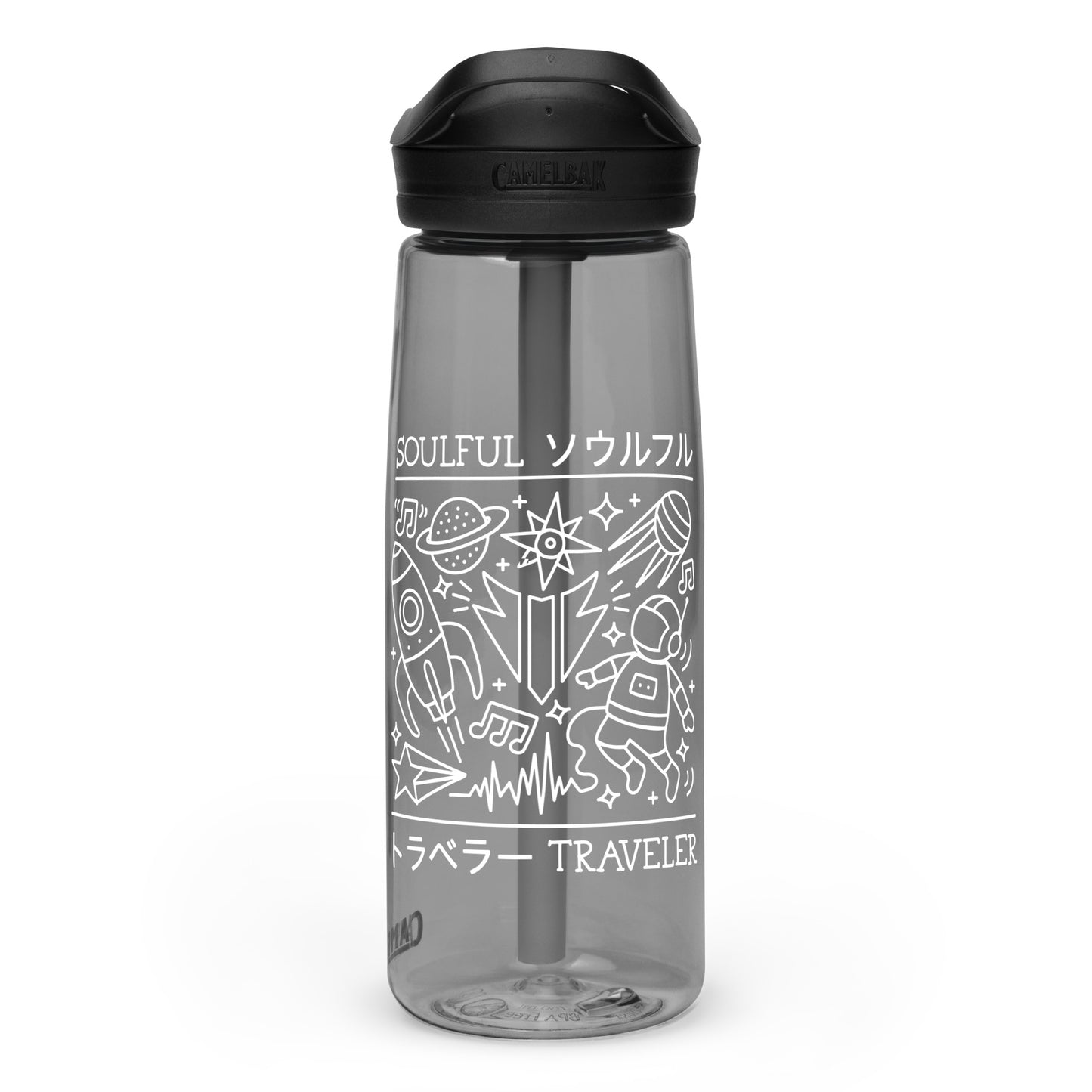 Soulful Traveler Collage Sports Water Bottle