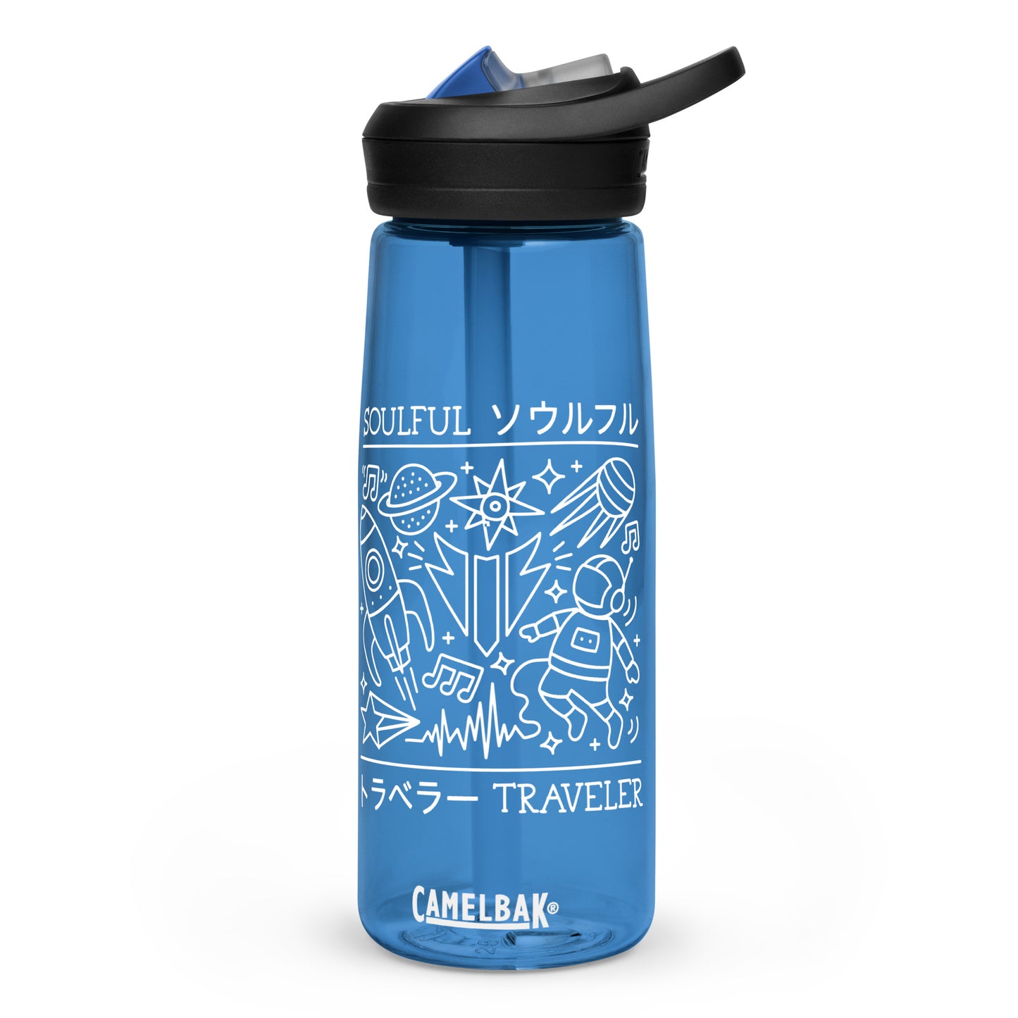 Soulful Traveler Collage Sports Water Bottle