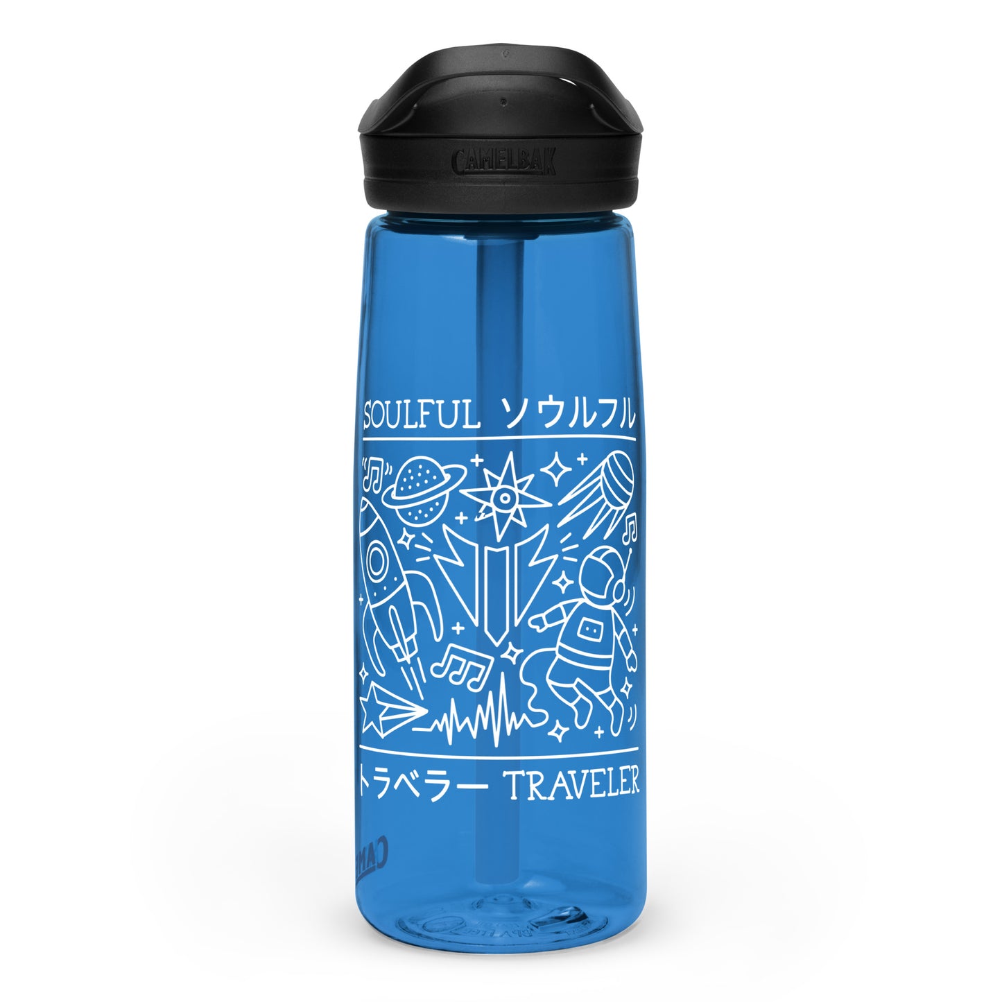Soulful Traveler Collage Sports Water Bottle