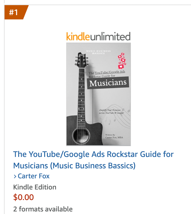 The YouTube/Google Ads Rockstar Guide for Musicians (Signed Paperback Book)