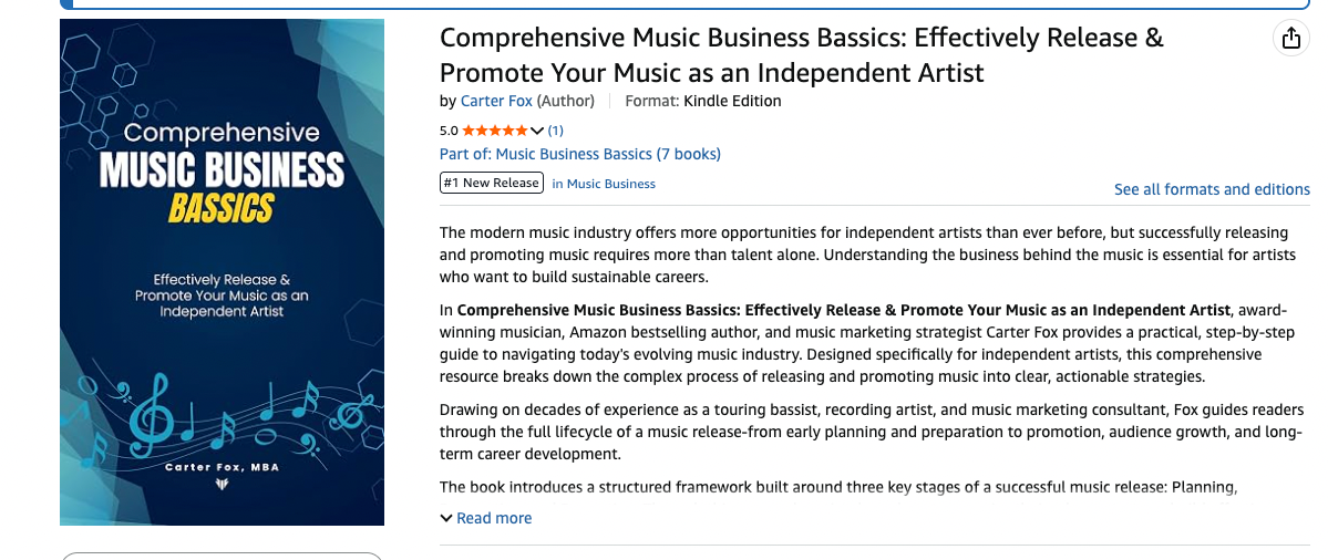 Comprehensive Music Business Bassics (Signed Paperback Edition)