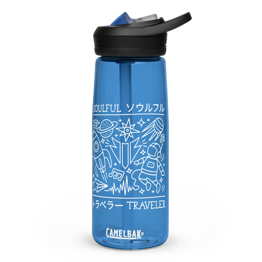 Soulful Traveler Collage Sports Water Bottle