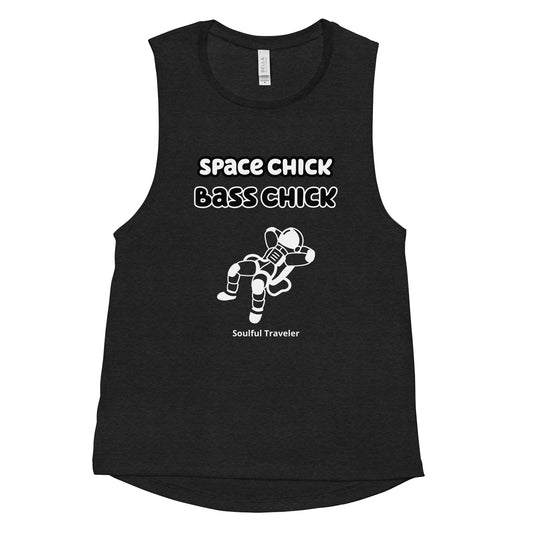 Spacechick Basschick Ladies’ Muscle Tank